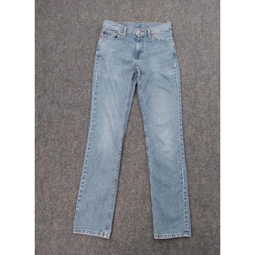Levis 511 Jeans Mens 30x34 Light Wash Denim Slim Fit Preppy Cotton Stretch STAIN